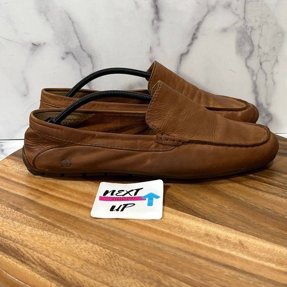 Born Mens Allan Brown Leather Opanka Hand Crafted Slip On Driving Loafer Sz 13 - Picture 3 of 11